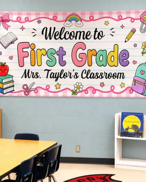 Made-to-Order Classroom Decor Banner - Our Happy Place To Learn