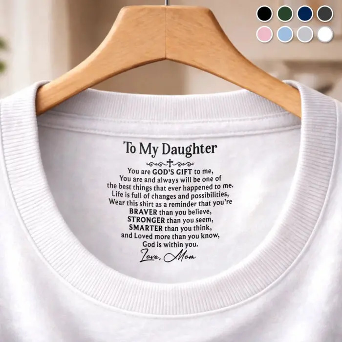 Custom-Made Inside Neck Print T-Shirt - My Love, Your Armor