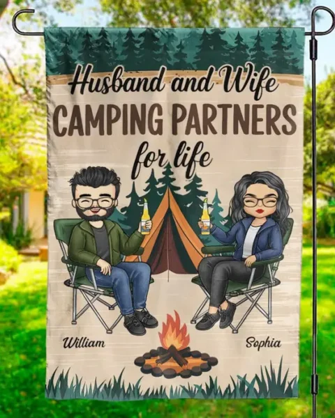 Made-to-Order Happiness Is Camping With You ~ Gift For Husband Wife, Camping Lovers