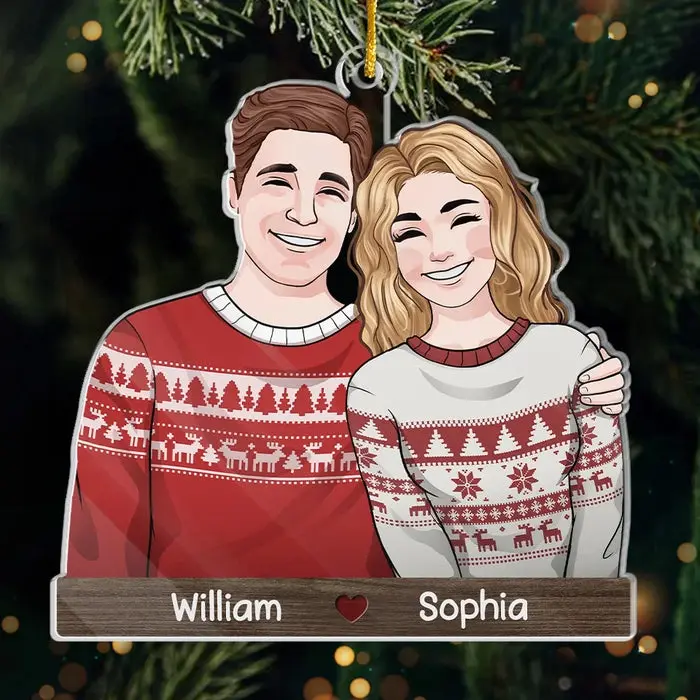 Personalized Sweater Weather Is Better Together | Acrylic Custom Shaped - Christmas Gift For Husband Wife, Anniversary, First Christmas