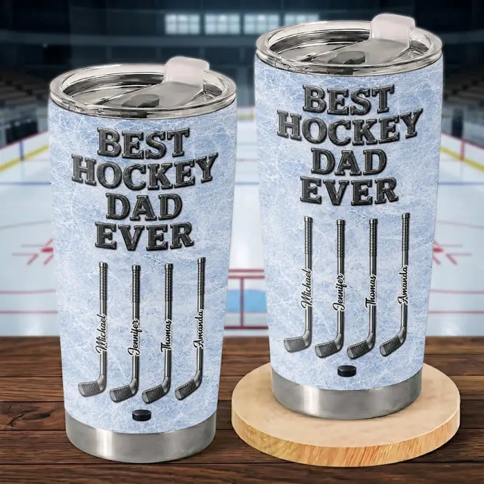 Bespoke Hockey Tumbler - Best Hockey Dad Ever - Image 2