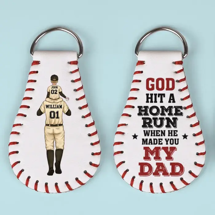 Custom-Made God Hit A Home Run When He Made You My Dad | Gift For Family Members - Image 2