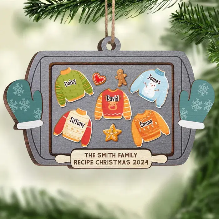 Made-to-Order Joy To The World, Love To Our Family - Wood Custom Shaped - Christmas Gift For Family Members